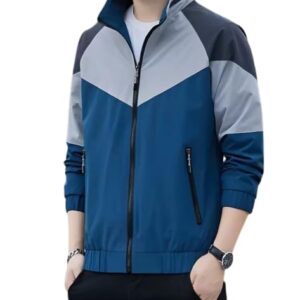 Full Sleeves Winter Men's Standard Length Polyester Jacket For Stylish Comfortable Huddy For Adult Boys
