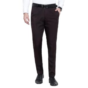 Premium Formal Trouser for Men - Polyester Viscose Slimfit Formal Pant for Men/Gents/Boys - 4 Pockets, Hook & Button, Regular Fit, Formal Casual Trouser for Office, Party, Gathering