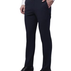Men's Lycra Slim Fit Formal Pant/Trouser for Office, Party, Fashion, Casual and Occasions. Stretchable, Flat Front, Lightweight | Polyester Blend Fabric| Ankle fit.