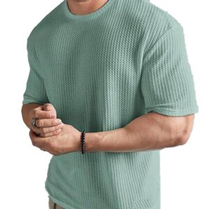 Mens Solid Dotted Unique Design Oversized Tshirt for Men - Round Neck Loose Fit Drop Shoulder Mens T-Shirt